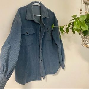 *SOLD* SHEIN Blue Corduroy Shacket